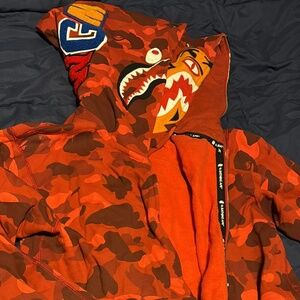 Men’s XL Red Camo Bathing Ape Zip Hoodie